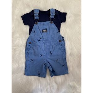Osh Kosh Dinosaur Overalls 18mos